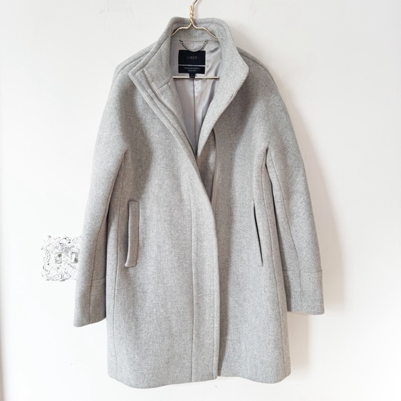 J Crew Cocoon City Coat Wool Stadium Cloth by Nello Gori Dove Gray 14T - Picture 6 of 12